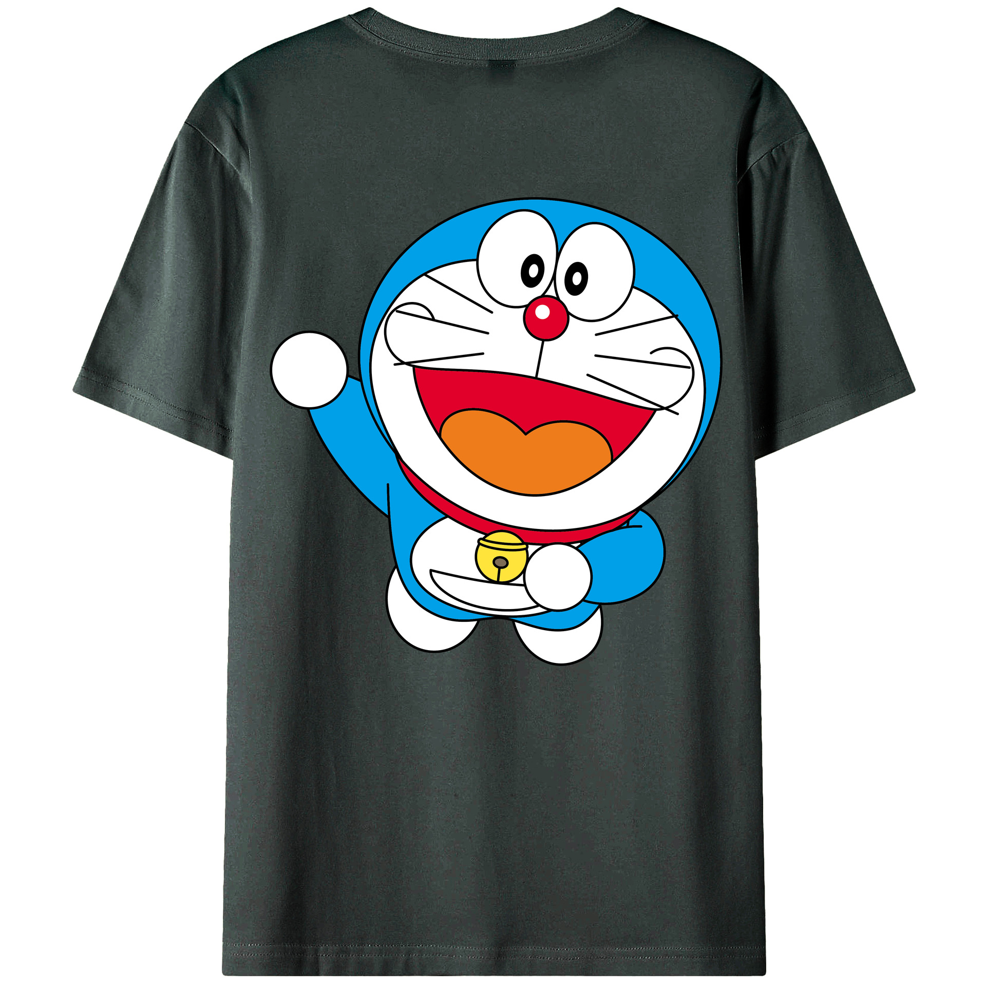 （画像用） ドラえもん Doraemon 綿100％ メンズ半袖Tシャツ（バックプリント） 通気性